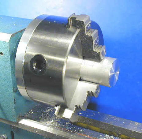 5-inch 3-jaw chuck mounted on a back plate